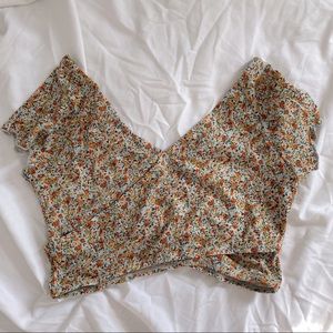Floral Wrap Top